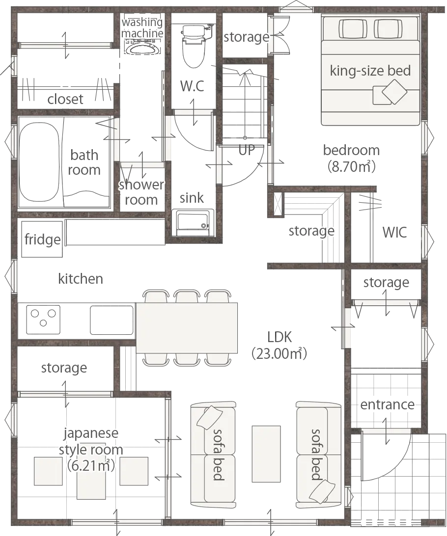 1F 間取り図